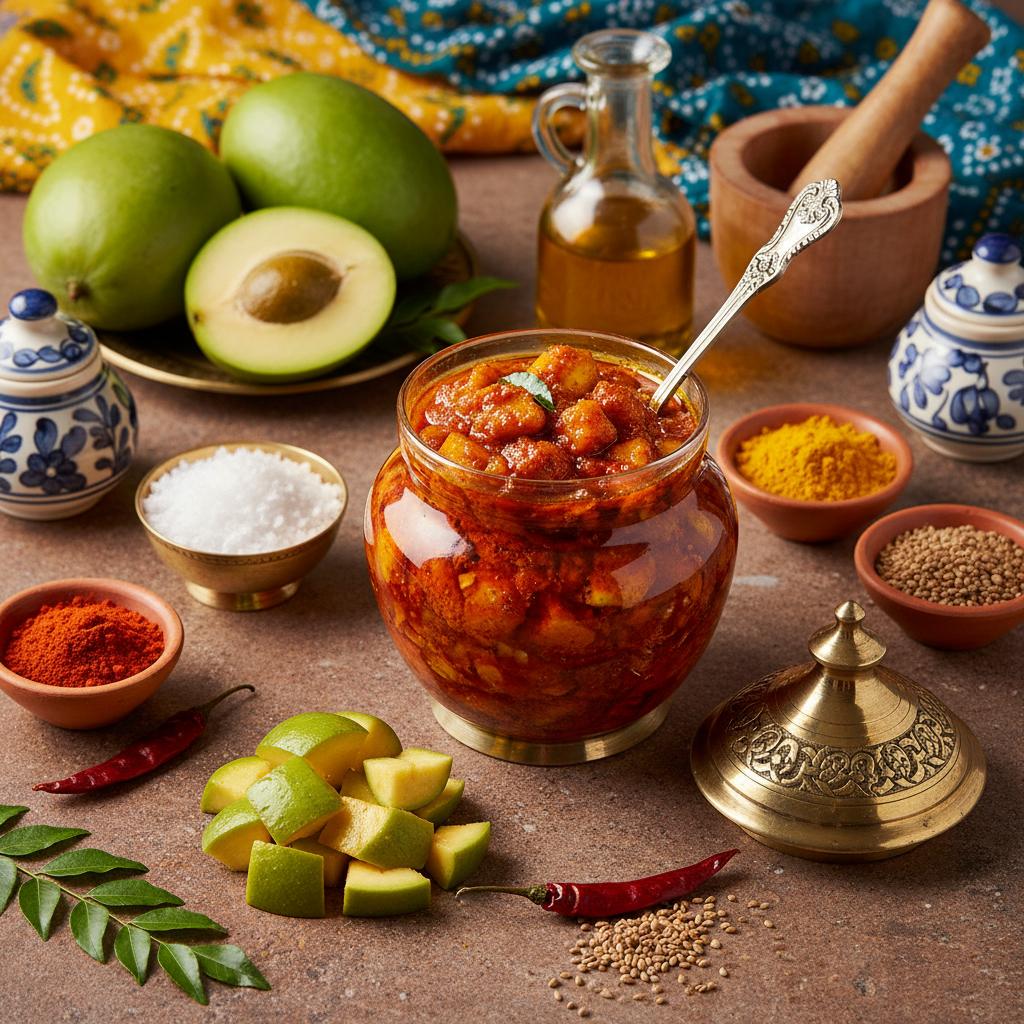 BlueBell Special Chilli Pickle in a 1 kg red-lidded bucket with green and red chillies on the label